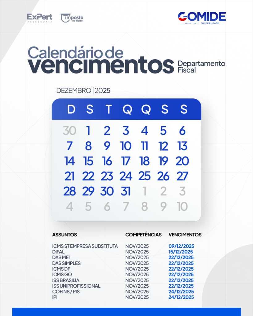 Organize o fechamento fiscal de dezembro e evite riscos. Veja prazos, obrigações e o checklist essencial para empresas do DF.